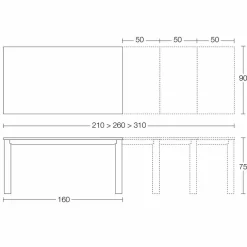 Viadurini Living Ausziehbare Esstische-Ausziehbarer Esstisch Bis zu 310 cm in Keramik Made in Italy - Pitagora