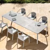 Viadurini in the Garden Gartentische Aus Aluminium-Ausziehbarer Esstisch im Freien 318 cm aus Aluminium und Steinzeug - Filomena