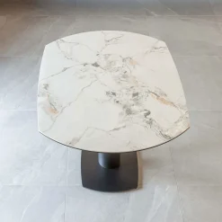 Viadurini Living Ausziehbare Esstische-Ausziehbarer Esstisch mit Keramik- und Metallgestell – Indira