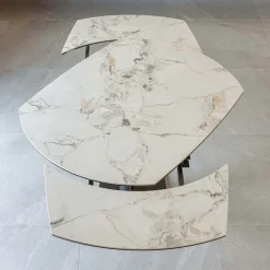 Viadurini Living Ausziehbare Esstische-Ausziehbarer Esstisch mit Keramik- und Metallgestell – Indira