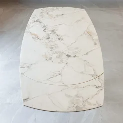 Viadurini Living Ausziehbare Esstische-Ausziehbarer Esstisch mit Keramik- und Metallgestell – Indira