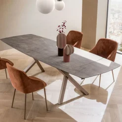 Viadurini Living Ausziehbare Esstische-Ausziehbarer Fasstisch auf 240 oder 280 cm aus geschichtetem HPL - Dialogo