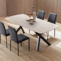 Viadurini Living Ausziehbare Esstische-Ausziehbarer Fasstisch auf 240 oder 280 cm aus geschichtetem HPL - Dialogo