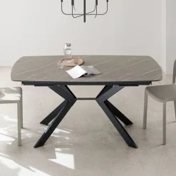 Viadurini Living Ausziehbare Esstische-Ausziehbarer Fasstisch auf 240 oder 280 cm aus HPL und Metall - Geschenk