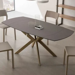 Viadurini Living Ausziehbare Esstische-Ausziehbarer Fasstisch aus geschichtetem HPL mit verschiedenen Oberflächen - Incontro