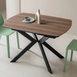 Viadurini Living Ausziehbare Esstische-Ausziehbarer Fasstisch aus geschichtetem HPL mit verschiedenen Oberflächen - Incontro