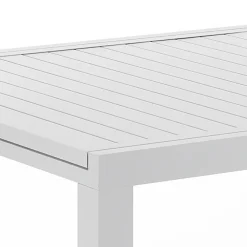 Viadurini in the Garden Gartentische Aus Aluminium|Ausziehbare Gartentische-Ausziehbarer Gartentisch mit weißer Aluminiumplatte und Sockel – Parler