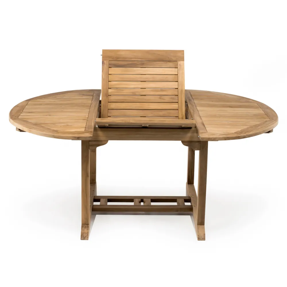 Viadurini in the Garden Gartentische Aus Teakholz-Ausziehbarer Gartentisch aus natürlichem Teak - Yggdrasil