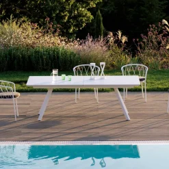 Viadurini in the Garden Ausziehbare Gartentische-Ausziehbarer Gartentisch aus verzinktem Stahl Made in Italy - Brienne