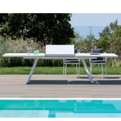 Viadurini in the Garden Ausziehbare Gartentische-Ausziehbarer Gartentisch aus verzinktem Stahl Made in Italy - Brienne