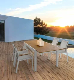 Viadurini in the Garden Gartentische Aus Aluminium|Ausziehbare Gartentische-Ausziehbarer Gartentisch Bis zu 200 cm in Homemotion Aluminium - Sciullo