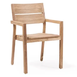 Viadurini in the Garden Gartentische Aus Teakholz-Ausziehbarer Gartentisch mit Stühlen und Sesseln aus Teakholz - Marie