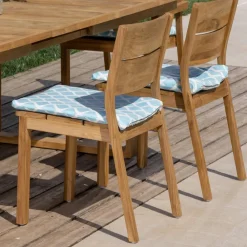 Viadurini in the Garden Gartentische Aus Teakholz-Ausziehbarer Gartentisch mit Stühlen und Sesseln aus Teakholz - Marie