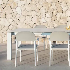 Varaschin Ausziehbare Gartentische-Ausziehbarer Gartentisch aus lackiertem Aluminium Dolmen