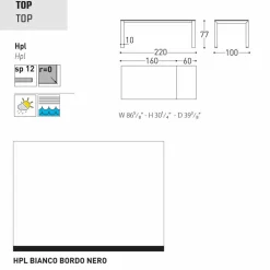Varaschin Ausziehbare Gartentische-Ausziehbarer Gartentisch aus lackiertem Aluminium Dolmen