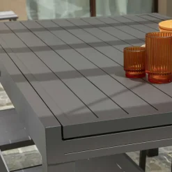 Viadurini in the Garden Gartentische Aus Aluminium|Ausziehbare Gartentische-Ausziehbarer Gartentisch komplett aus Aluminium - Sheet