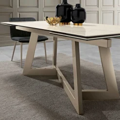 Viadurini Living Ausziehbare Esstische-Ausziehbarer Glaskeramiktisch mit 3 verschiedenen Oberflächen Made in Italy - Tecna