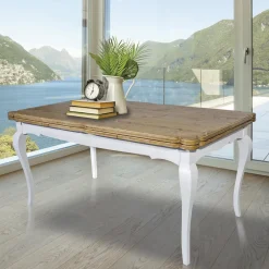 Viadurini Living Esstische Nach Mass|Ausziehbare Esstische-Ausziehbarer Indoor-Tisch aus Tanne mit geformten Ecken Made in Italy - Faramir