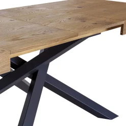 Viadurini Living Esstische Nach Mass|Ausziehbare Esstische-Ausziehbarer Indoor-Tisch aus Massivholz und Metall Made in Italy - Khal