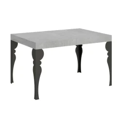 Viadurini Living Ausziehbare Esstische-Ausziehbarer Küchentisch aus anthrazitfarbenem Holz und Eisen, hergestellt in Italien – Sassone