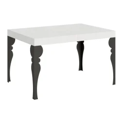 Viadurini Living Ausziehbare Esstische-Ausziehbarer Küchentisch aus anthrazitfarbenem Holz und Eisen, hergestellt in Italien – Sassone