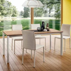 Viadurini Living Ausziehbare Esstische-Ausziehbarer Küchentisch bis 240 cm Holzoptik Made in Italy - Maltesisch