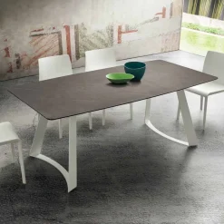 Viadurini Living Ausziehbare Esstische-Ausziehbarer Küchentisch Bis zu 280 cm Marmoroptik Made in Italy - Pinocchio