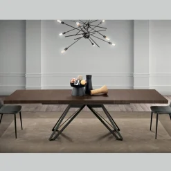 Viadurini Living Ausziehbare Esstische-Ausziehbarer Klapptisch aus Metall und Melamin Made in Italy - Meluso