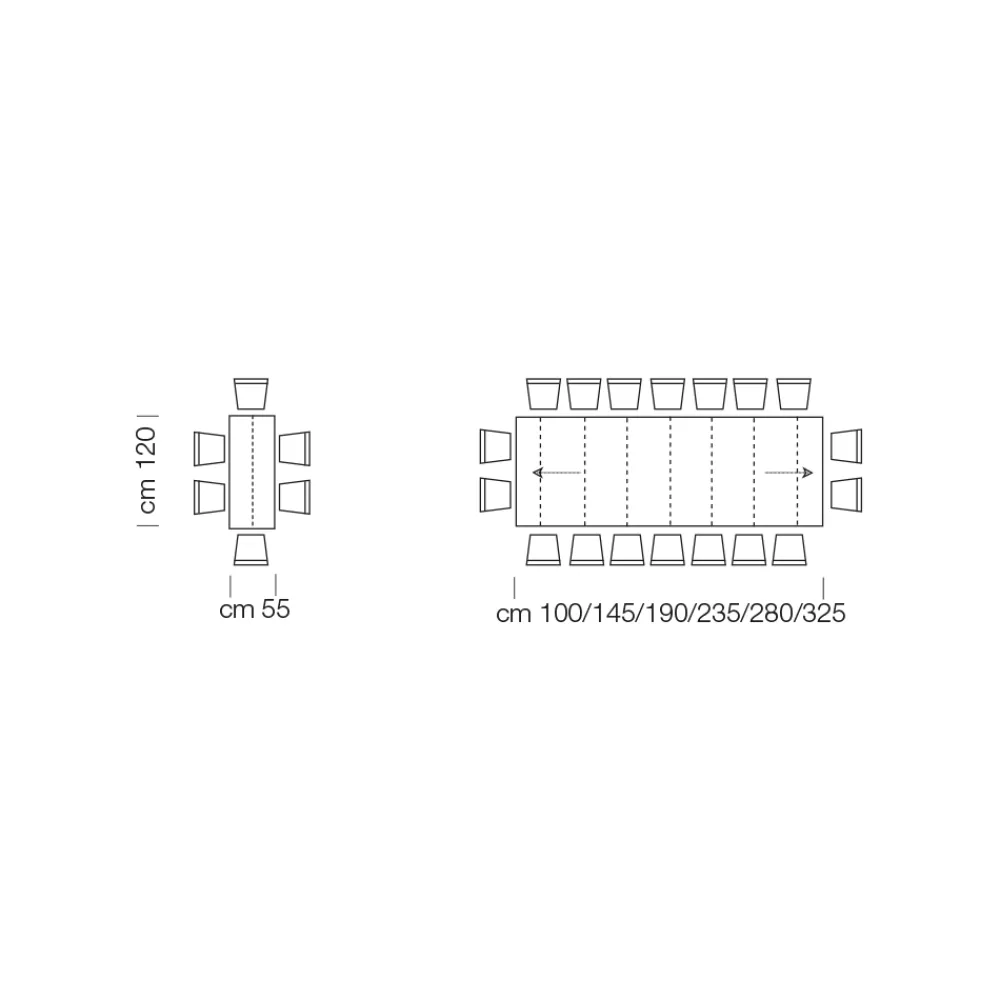 Viadurini Living Ausziehbarer Konsolentisch-Ausziehbarer Konsolentisch aus furniertem Holz, hergestellt in Italien – Gordito