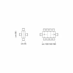 Viadurini Living Ausziehbarer Konsolentisch-Ausziehbarer Konsolentisch bis 325 cm aus Laminat Made in Italy – Gordito