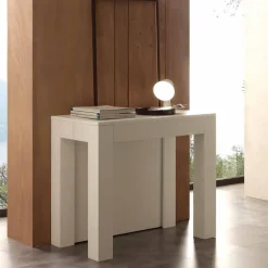 Viadurini Living Ausziehbarer Konsolentisch-Ausziehbarer Konsolentisch weiß offenporig Bosa