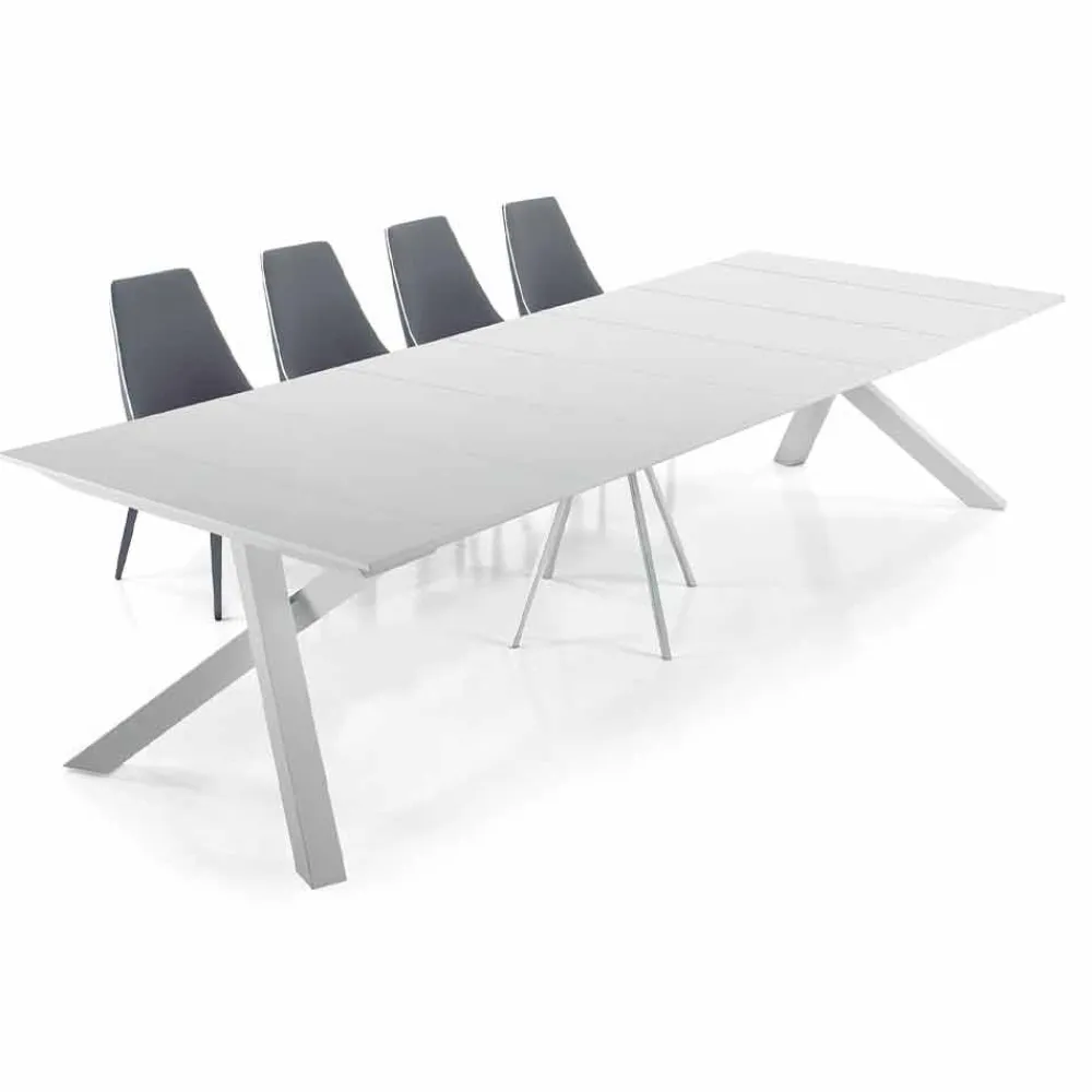 Viadurini Living Ausziehbarer Konsolentisch-Ausziehbarer Konsolentisch bis 325 cm aus Melamin, hergestellt in Italien – Settimmio