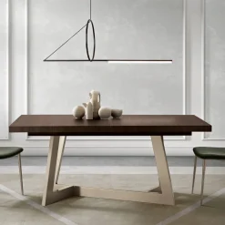 Viadurini Living Ausziehbare Esstische-Ausziehbarer Melamintisch in 2 verschiedenen Ausführungen Made in Italy - Tecna