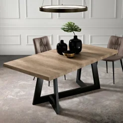 Viadurini Living Ausziehbare Esstische-Ausziehbarer Melamintisch in 2 verschiedenen Ausführungen Made in Italy - Tecna