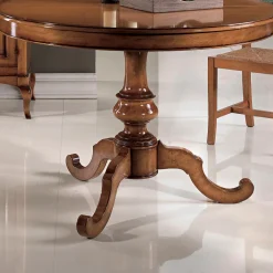 Viadurini Classic Ausziehbare Esstische-Ausziehbarer runder Wohnzimmertisch aus Walnussholz, hergestellt in Italien – Vittoria