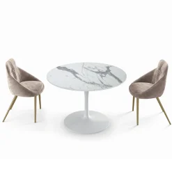 Viadurini Living Runde Tische-Ausziehbarer runder Wohnzimmertisch aus Laminat, hergestellt in Italien – Dollars