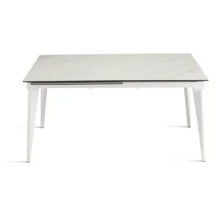 Viadurini Living Ausziehbare Esstische-Ausziehbarer Teleskoptisch bis 240 cm aus Metall und Feinsteinzeug - Achille