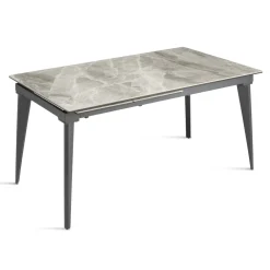 Viadurini Living Ausziehbare Esstische-Ausziehbarer Teleskoptisch bis 240 cm aus Metall und Feinsteinzeug - Achille