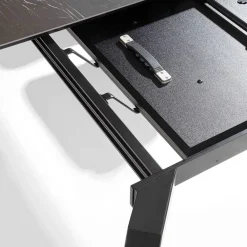 Viadurini Living Ausziehbare Esstische-Ausziehbarer Tisch 240 cm aus Metall und Glaskeramikplatte - Lumera