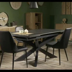 Viadurini Living Ausziehbare Esstische-Ausziehbarer Tisch 260 cm aus Metall und synthetischem Stein - Unterwasser