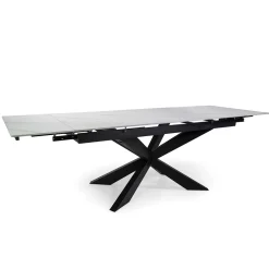 Viadurini Living Ausziehbare Esstische-Ausziehbarer Tisch 260 cm aus Metall und synthetischem Stein - Unterwasser