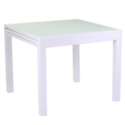 Viadurini in the Garden Gartentische Aus Aluminium|Ausziehbare Gartentische-Ausziehbarer Tisch 180 cm oder 220 cm mit gehärteter Glasplatte - Cartellina