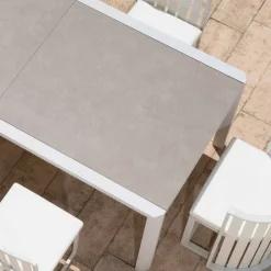 Viadurini in the Garden Gartentische Aus Aluminium|Ausziehbare Gartentische-Ausziehbarer Tisch 340 cm Speisen im Freien aus Aluminium und Glas oder Laminam - Julie