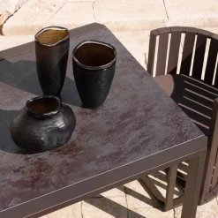 Viadurini in the Garden Gartentische Aus Aluminium|Ausziehbare Gartentische-Ausziehbarer Tisch 340 cm Speisen im Freien aus Aluminium und Glas oder Laminam - Julie