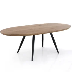 Viadurini Living Ausziehbare Esstische-Ausziehbarer Tisch auf 200 cm mit schwarzen Metallbeinen – Lithium