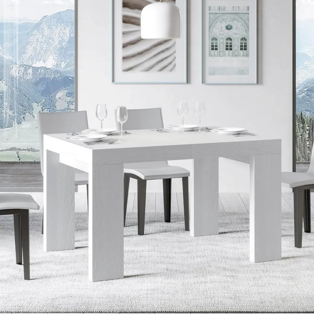 Viadurini Living Ausziehbare Esstische-Ausziehbarer Tisch auf 440 cm aus Mikropartikeln aus Holz, hergestellt in Italien – Baum