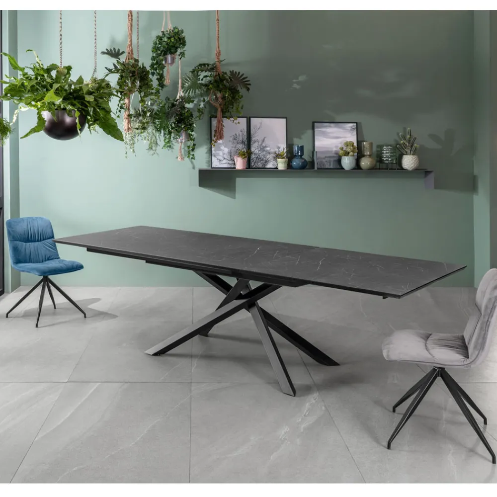 Viadurini Living Ausziehbare Esstische-Ausziehbarer Tisch auf 270 cm mit HPL-Platte und Aluminium-Untergestell – Suchen