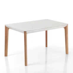 Viadurini Living Ausziehbare Esstische-Ausziehbarer Tisch auf 180 cm mit Beinen aus massiver Eiche und rutheniumfarbenem Holz