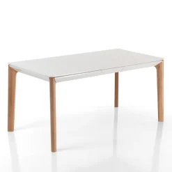 Viadurini Living Ausziehbare Esstische-Ausziehbarer Tisch auf 180 cm mit Beinen aus massiver Eiche und rutheniumfarbenem Holz