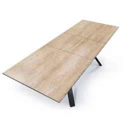 Viadurini Living Ausziehbare Esstische-Ausziehbarer Tisch auf 240 cm aus schwarzem Metall und MDF – Donzella